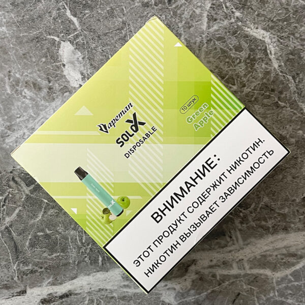 Vapeman Solo X Disposable Vape - Green Apple