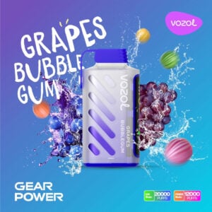 Vozol Gear Power 20000 Grapes Bubblegum 💨 ‣ Vape ‣ 9€ 👍